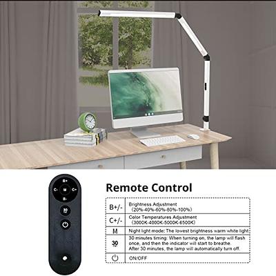 Lepro Clip on Desk Lamp LED Reading light Dimmable USB Clamp Lamp with 3  Color Modes 10 Brightness, Adjustable Flexible Gooseneck Table Light for  Bed Headboard, Workbench, Home Office, Computer, Black 