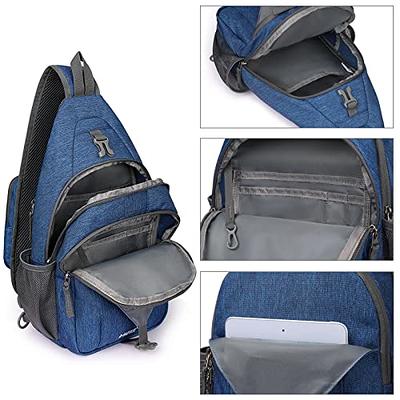 G4Free Sling Bag RFID Blocking Sling Backpack Crossbody Chest Bag Daypack  for Hiking Travel(Black)