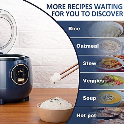 Bear Rice Cooker 2-Cups Uncooked, 1.2L Small Rice Cooker with Non