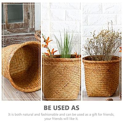 Wicker Organizer Baskets, Woven Baskets For Storage, Made Of Straw