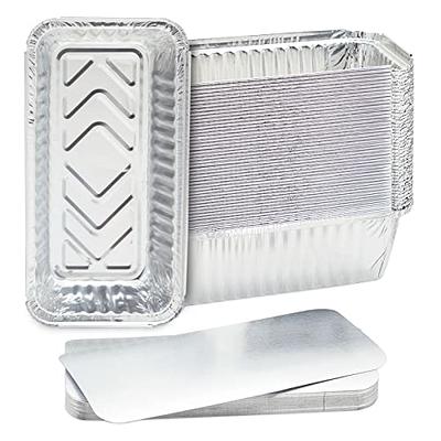 Juvale 20 Pack Aluminum Foil Pans with Lids 9x13, Disposable Half Size Deep Steam Table Pans Bakeware for Food, Baking, Roasting