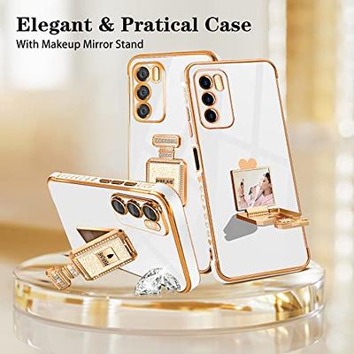  Buleens for Moto G Stylus 5G 2022 Case with Metal Perfume  Bottle Mirror Stand, Cute Women Girly Heart Cases for Motorola G Stylus 5G,  Elegant Luxury Phone Cover for G Stylus