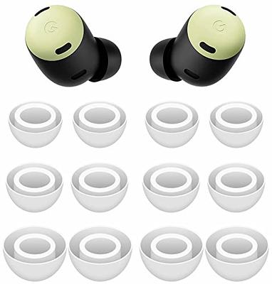  6 Pairs Eartips Compatible with Pixel Buds Pro Ear Tips Buds,  Replacement Silicone Rubber Earbuds Gel Earplug Wing Fit in Case  Accessories Compatible with Google Pixel Buds Pro - S/M/L Black 