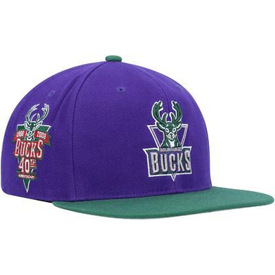 Men's Milwaukee Bucks Mitchell & Ness Red/Green Hardwood Classics Snapback  Hat