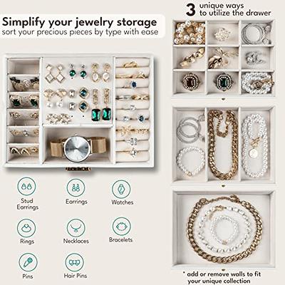 Earring Jewelry Box for Girls Earring Organizer Jewelry Box for Earrings  Necklaces Rings Organizer Box Women Stud Earring Jewelry Organizer for  Girls