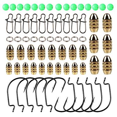 Sougayilang Fishing Sinkers Set with Brass Sinker Weights Jig Hooks Fishing  Swivel Ring Connector Plastic Box for Freshwater Saltwater Bass Fishing -  Yahoo Shopping