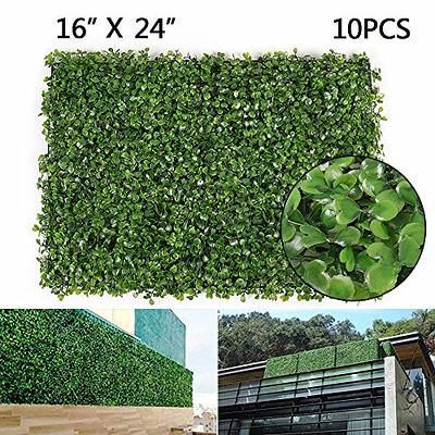 Boshen Pack of 10 PCS 24 x 16 Artificial Grass Green Wall