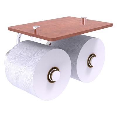 Allied Brass Que New Polished Brass Wall Mount Double Post Toilet Paper  Holder