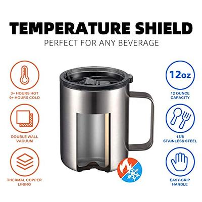 RTIC 40 oz Road Trip Tumbler Double-Walled Insulated Stainless Steel Portable Travel Coffee Mug Cup with Lid, Handle and Straw, Salmon