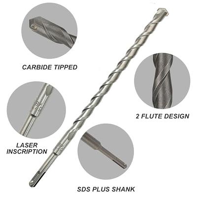 17pcs SDS Plus Rotary Hammer Drill Bits Chisel Concrete Masonry