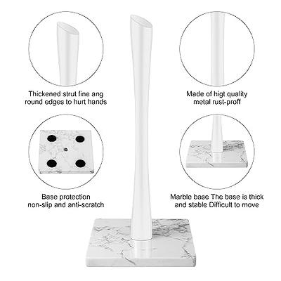 Welisya Marble Paper Towel Holder White Countertop,Standing