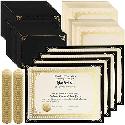 5 Pcs Diploma Holder Frame Black Folder Certificate Binder