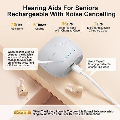 Rechargeable Hearing aids for Hearing Loss Hearing Aids for Seniors  Rechargeable with Noise Cancelling Nano Invisible Hearing Aid Digital  Hearing Amplifiers for Adults - Yahoo Shopping