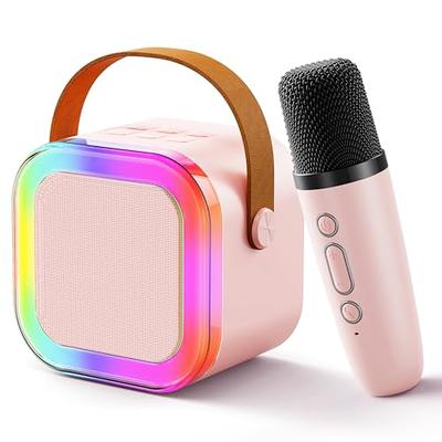 Jouets de microphone de karaoké pour enfants, Bluetooth portable portable Karaoke  Machine Cadeaux d'anniversaire de Noël pour enfants adultes (2 pcs, or rose  * 2) - 