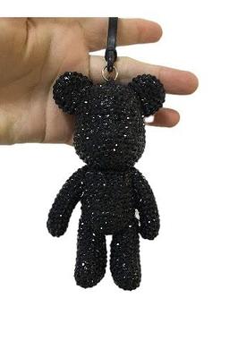 Black Teddy Charm Keychain