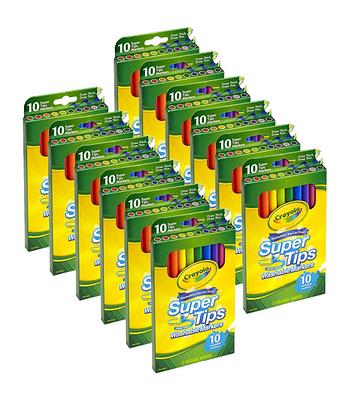 Crayola Super Tips Marker Set (120ct), Kids Washable Markers, Scented  Marker Set, Holiday Gift for Kids, Bulk Markers, Thick & Thin [  Exclusive]