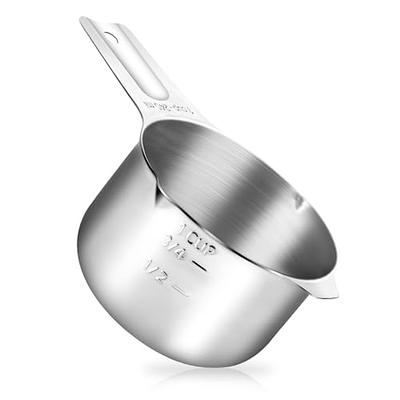 BERYLER® 1/4 Cup (4 Tbsp | 60 ml | 60 cc | 2 oz) Measuring Cup, Stainless  Steel Measuring Cups, Metal Measuring Cup, Kitchen Gadgets for Cooking