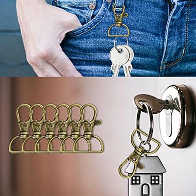 Key Chain Clip Hook, 50 PCS D Ring Clip, Keychain Lanyard Swivel Snap Hooks  Clip on Key Ring for Crafts and Purse Hardware (50PCS Antique Brass) -  Yahoo Shopping