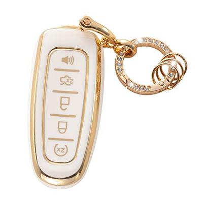 For Tesla Model S Car Remote Key Fob Cover Case Holder Shell Keychain White