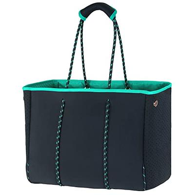 Qogir Neoprene Multipurpose Beach Bag Tote with Inner Zipper Pocket