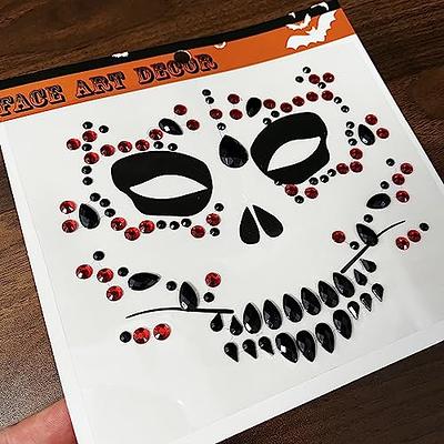 4 Pack Face Gems Jewels, Halloween Temporary Rhinestone Stickers