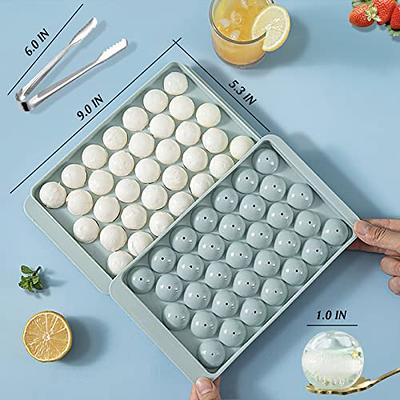Lamesa Round Ice Cube Trays for Freezer with Cover & Bin, 3 Packs 1In Small  Circle