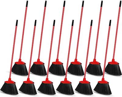 12 Pcs Heavy Duty Broom Bulk 53 Inch Commercial Angle Brooms for