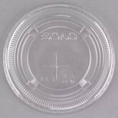 Solo 626TS Clear Flat Lid with Straw Slot - 1000/Case