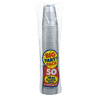 Amscan Everyday Big Party Plastic Cup, Sunshine Yellow - 50 count