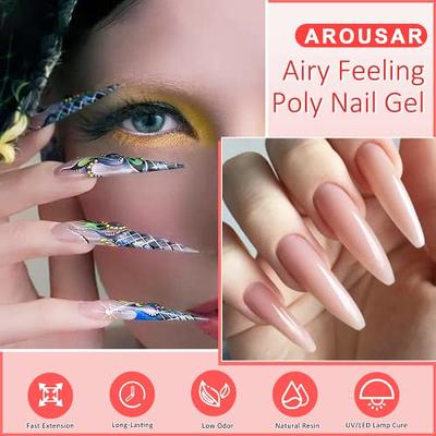 Arousar Poly Nail Gel, 60g Autumn Nail Extension Gel, Builder Nude