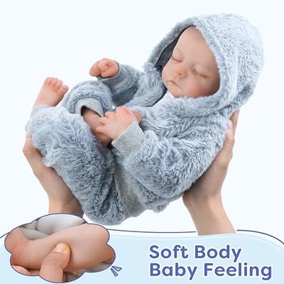 Lifelike Reborn Baby Dolls - 17 inches Realistic Newborn Baby Dolls Real  Life Baby Dolls Soft Cloth Body Baby Boy with Feeding Kit Gift Box for Kids