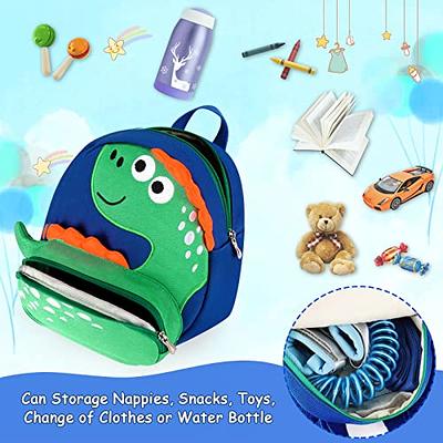 Cosyres Toddler Backpack Dinosaur Preschool for Boys with Leash Chest Strap