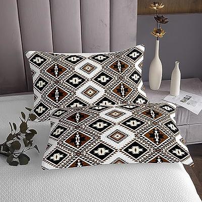 Throw Pillow Cover Western Tribal Geometric Brown Southwest Decorative  Pillow Ca