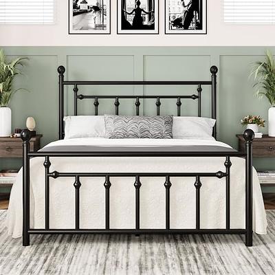 Twin/Full/Queen Metal Bed frames Platform Bed with Arrow Headboard and  Footboard