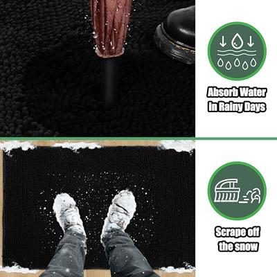 IM HOME Durable Chenille Absorbent Door Mat Indoor Doormat 24 x 36,  Washable Door Mats for Dog Non Slip Heavy Door Rug Soft Front Inside  Doormat for