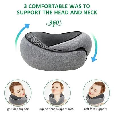 Total Pillow New Hug Travel Pillow, Adjustable Fleece Neck Pillow with Head  Support, Great for Lumbar Support, Tech Neck, Side Sleeping, Airplane or