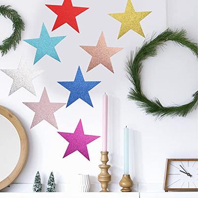 324 Pcs Glitter Stars Cutouts Paper Star Decorations Glitter Five Star  Confetti Cutouts Multicolor Glitter Star Cutouts for Bulletin Board  Classroom