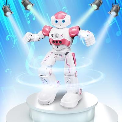 Rc Robot Toy, Remote Control Robot Gesture Sensing Programmable Smart Robot  For Kids Age 3 4 5 6 7 8 12 Year Old Girls Xmas Gifts Present, Pink