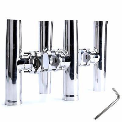 Amarine Made 4 Pcs Fishing Rod Holder, Stainless Tournament Style Clamp on Rod  Holder, Rail Mount Fishing Pole Holder for Rails 1-1/4 to 2 - Yahoo  Shopping