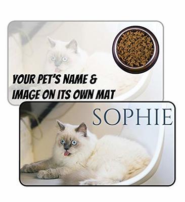 Custom Large Cat Food Mats (12”x22”) - Add Photo, Picture and Pet's Name -  Personalized Food and Water Bowl Placemat for Dogs, Cats - Yahoo Shopping