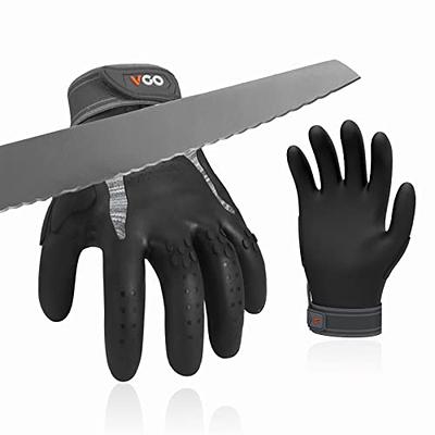 Vgo 1-Pair Cut Resistant Gloves, HPPE Anti-cut Liner, Hand Protection,  EN388 level E,ANSI Level A6 (Size L, Gray, HY3594)