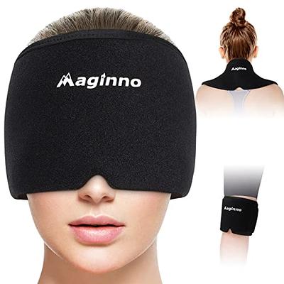 PVC Cold Therapy Headache Relief Cap with Ice Pack Mask for Migraine,,  Medium