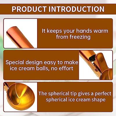 Blueden Nonstick Anti-Freeze Ice Cream Scoop with Trigger Scooper Stainless  Steel,Cookie Dough Metal Scoops for Baking,Perfect for Frozen  Yogurt,Gelatos,Icecream,Cupcake Batter.(Magical Gold Red) - Yahoo Shopping