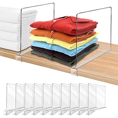 HighFree Acrylic Closet Dividers for Shelves, Clear Shelf Separators, Shelf  Dividers for Closet Organization Without Drilling for  Clothes,Books,Towels,Shoes - Yahoo Shopping