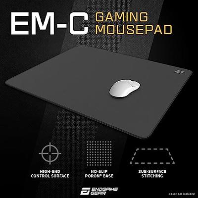 ENDGAME GEAR EM-C Series L Mouse Pad, FPS Gaming Surface, Stitched Edges,  Woven Cloth Surface, Japanese Poron Base, 490mm x 410mm x 3mm, Black