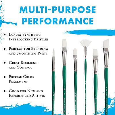 Princeton Summit White Synthetic Paint Brush for Acrylic and Oil, Series  6100, Fan, 6 - Yahoo Shopping