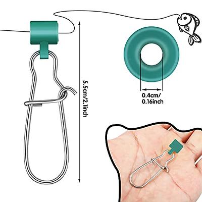 50 Pieces Fishing Line Sinker Slides with Duo Lock Fishing Clips with  Hooked Snap Sinker Fishing Line Connector for Fishing Tackle (Green) -  Yahoo Shopping