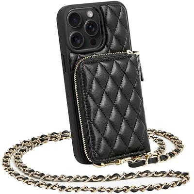 Crossbody Lanyard Wallet Phone Case for iPhone 15 14 Plus 13 12 11 Pro Max  Zipper Pocket Purse Credit Card Holder Leather Cover