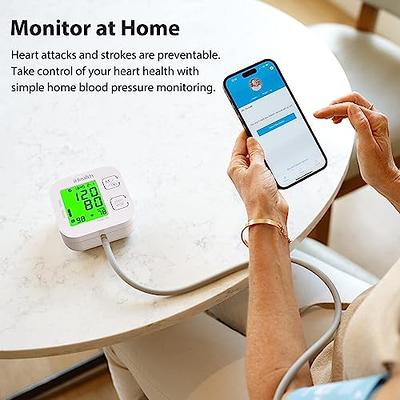 Checkme Blood Pressure Monitor for Home Use - Upper Arm Cuff, Bluetooth BP  Machine, Accurate Readings in 30 sec, App Enabled for iOS & Android, Stores