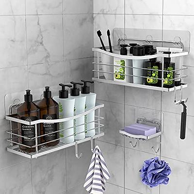 No-drill Corner Shower Caddies Bathroom Shelves Shampoo Storage